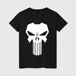 Футболка хлопковая женская The Punisher - Каратель, цвет: черный