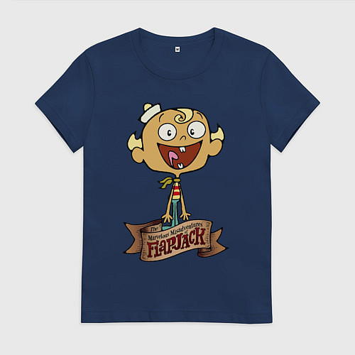 Женская футболка Флэпджек - матрос / Тёмно-синий – фото 1