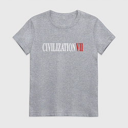 Футболка хлопковая женская Civilization VII, цвет: меланж
