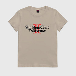 Футболка хлопковая женская Kingdom Come Deliverance 2, цвет: миндальный