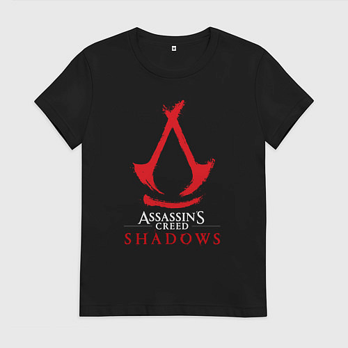 Женская футболка Assassins Creed Shadows - badge / Черный – фото 1