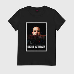 Футболка хлопковая женская Lucille is thirsty, цвет: черный