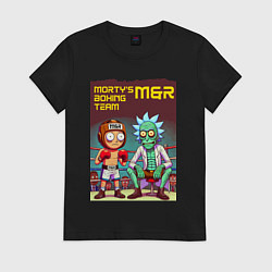 Женская футболка Mortys boxing team - ai art fantasy