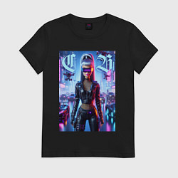 Женская футболка Cyber girl Barbie - neon glow