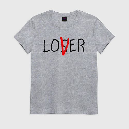 Женская футболка Loser lover It / Меланж – фото 1