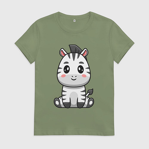 Женская футболка Весёлая зебра / Авокадо – фото 1