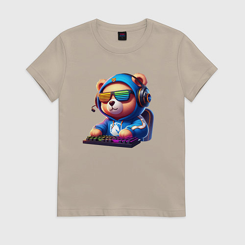 Женская футболка Bear cub is a player of Team Liquid - esports / Миндальный – фото 1