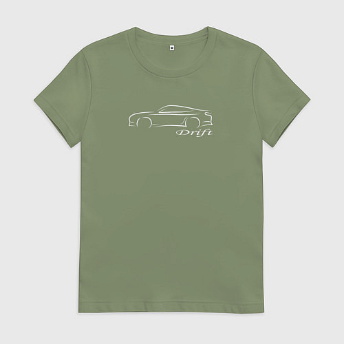 Женская футболка Drift 2025 / Авокадо – фото 1