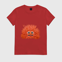 Женская футболка Fluffy monster orange