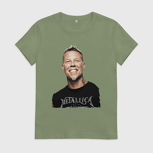 Женская футболка James Alan Hetfield - Metallica leader / Авокадо – фото 1