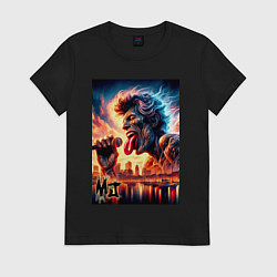 Футболка хлопковая женская Mick Jagger - legend, цвет: черный