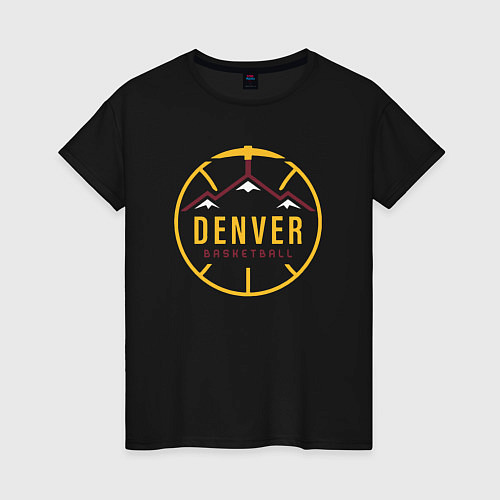 Женская футболка Basketball Denver / Черный – фото 1