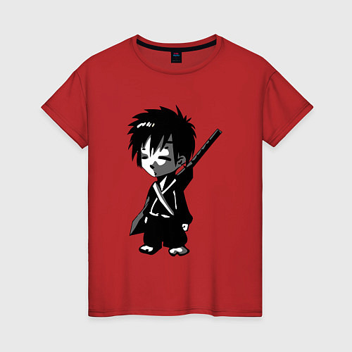 Женская футболка Маленький воин-самурай / Красный – фото 1