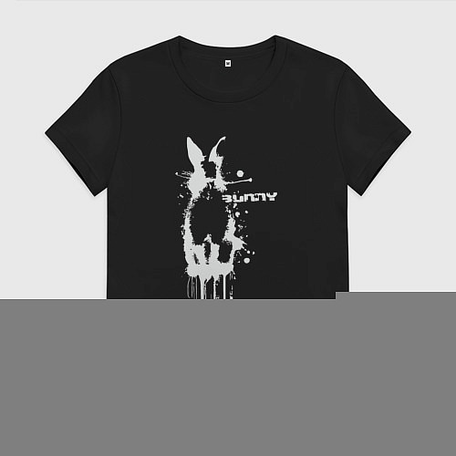 Женская футболка Banksy bunny / Черный – фото 1