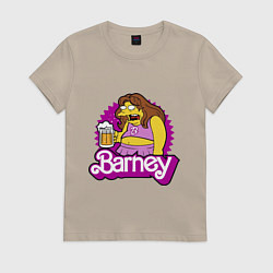 Женская футболка Barney with beer