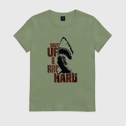 Женская футболка Shark threshold / Авокадо – фото 1