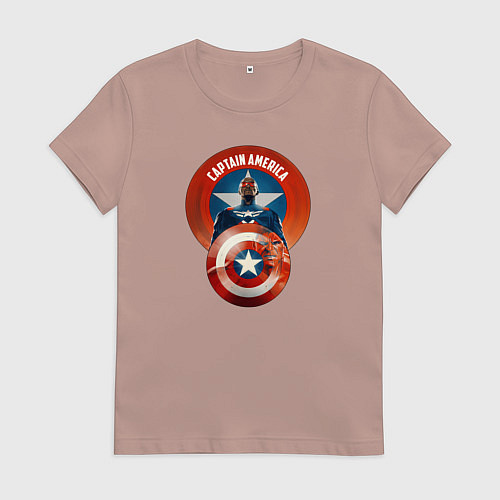 Женская футболка Captain America: Brave New World / Пыльно-розовый – фото 1