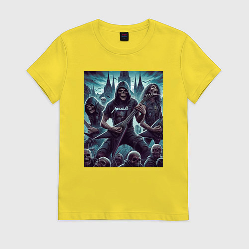 Женская футболка Metallica - thrash metal / Желтый – фото 1