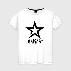 Футболка хлопковая женская Marina - star, цвет: белый