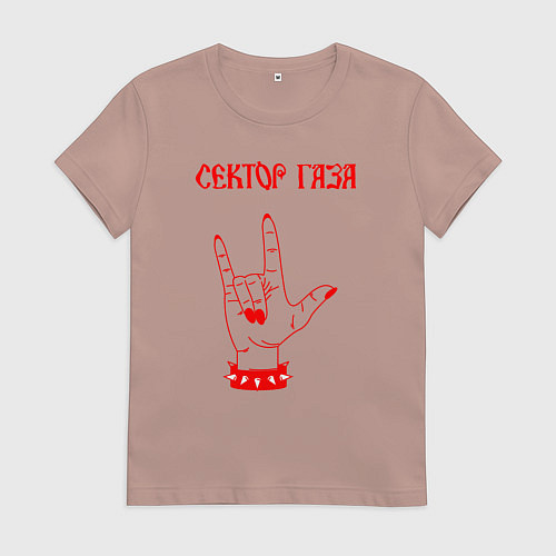 Женская футболка Сектор газа коза / Пыльно-розовый – фото 1
