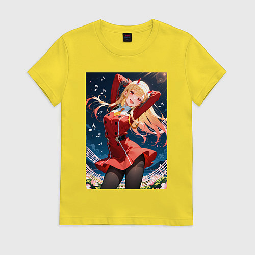Женская футболка Марин Китагава косплей 002 Darling in the Franxx / Желтый – фото 1