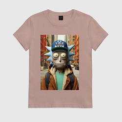 Женская футболка Рик Санчес в Нью-Йорке - нейроарт