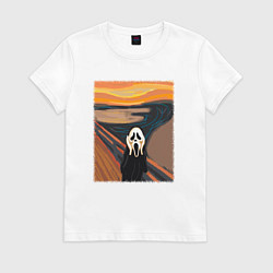 Женская футболка Крик картина мунка
