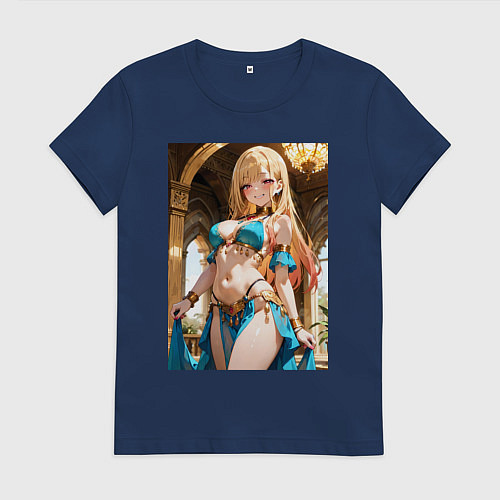 Женская футболка Марин Китагава косплей восточный танец / Тёмно-синий – фото 1