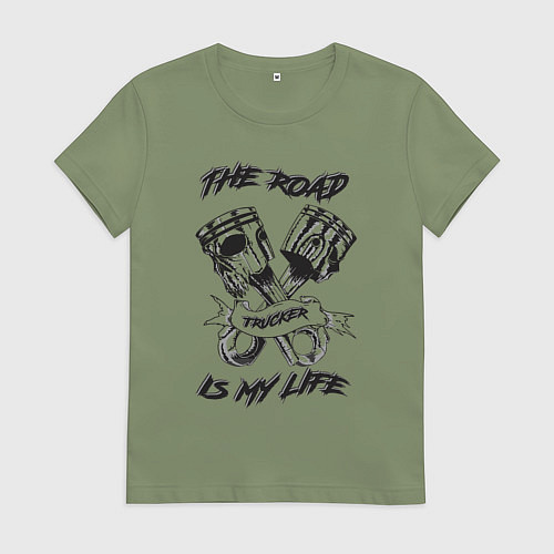 Женская футболка Дорога это моя жизнь / Авокадо – фото 1
