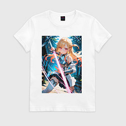 Футболка хлопковая женская Марин Китагава косплей Асуны Юки, цвет: белый