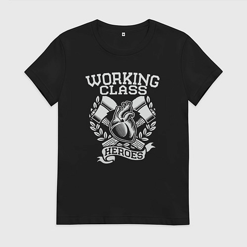 Женская футболка Герои рабочего класса / Черный – фото 1