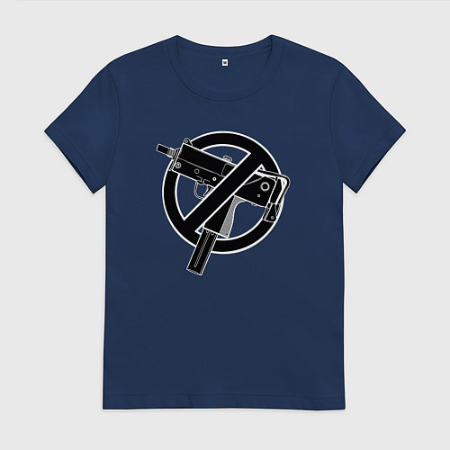 Женская футболка Нет оружию / Тёмно-синий – фото 1