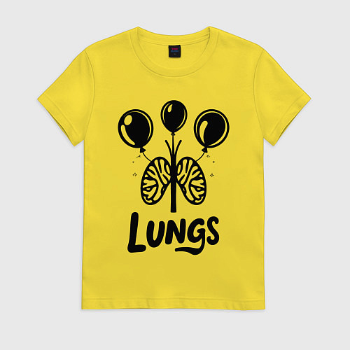 Женская футболка Легкие и воздушные шарики / Желтый – фото 1