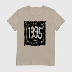 Футболка хлопковая женская Готический стиль 1995, цвет: миндальный