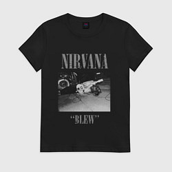 Футболка хлопковая женская Nirvana blew, цвет: черный