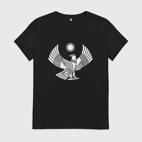 Женская футболка Дагестанский герб / Черный – фото 1