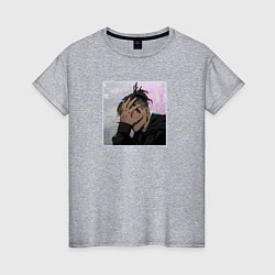 Футболка хлопковая женская Тентасьон эмо реп, цвет: меланж