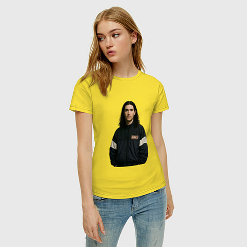 Женская футболка Bones спортивный стиль / Желтый – фото 3