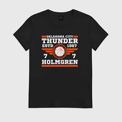 Футболка хлопковая женская Holmgren - Oklahoma, цвет: черный