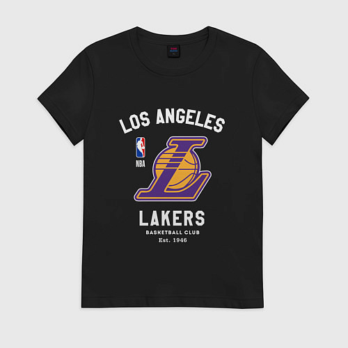Женская футболка Лейкерс НБА / Черный – фото 1