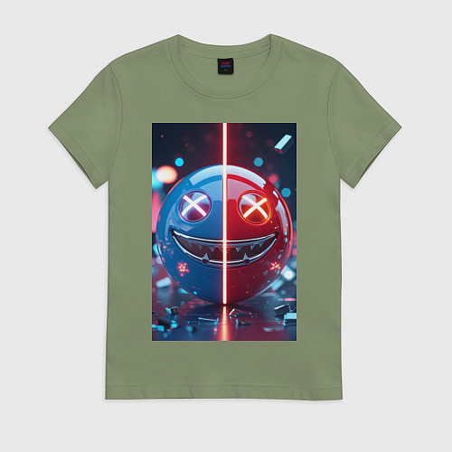 Женская футболка Смайлик твоего переменного настроения / Авокадо – фото 1