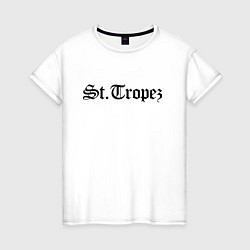 Футболка хлопковая женская Сен-Тропе Франция, цвет: белый