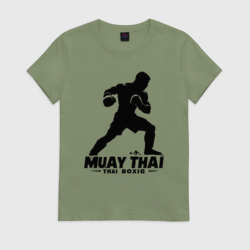 Женская футболка Муай Тай сила и мощь тайского бокса / Авокадо – фото 1