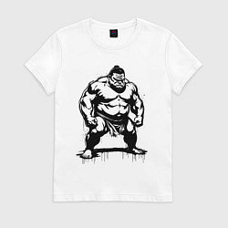 Женская футболка Грозный сумоист