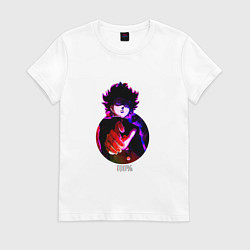 Футболка хлопковая женская Anime Mob Psycho 100 Shigeo, цвет: белый