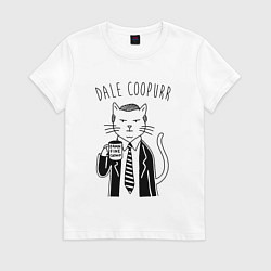Футболка хлопковая женская Dale Coopurr, цвет: белый
