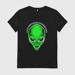 Футболка хлопковая женская Да прибудет с тобой весь мир, цвет: черный