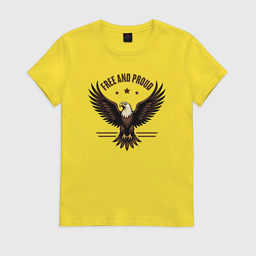 Женская футболка Свободный и гордый орёл / Желтый – фото 1