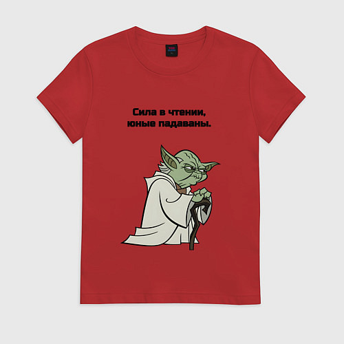 Женская футболка Сила в чтении / Красный – фото 1