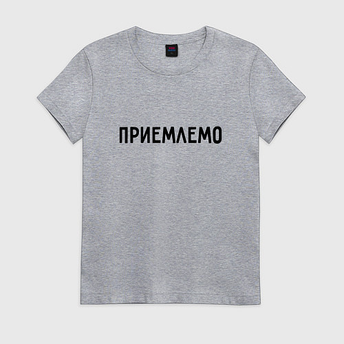 Женская футболка Приемлемо / Меланж – фото 1